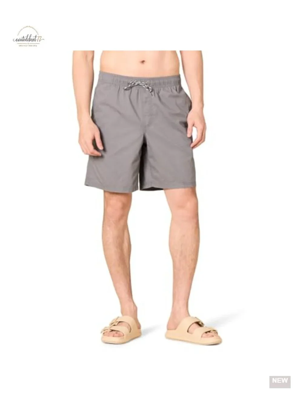 Men's Relaxed Fit Cotton Pull-On Shorts with Drawstring, 8